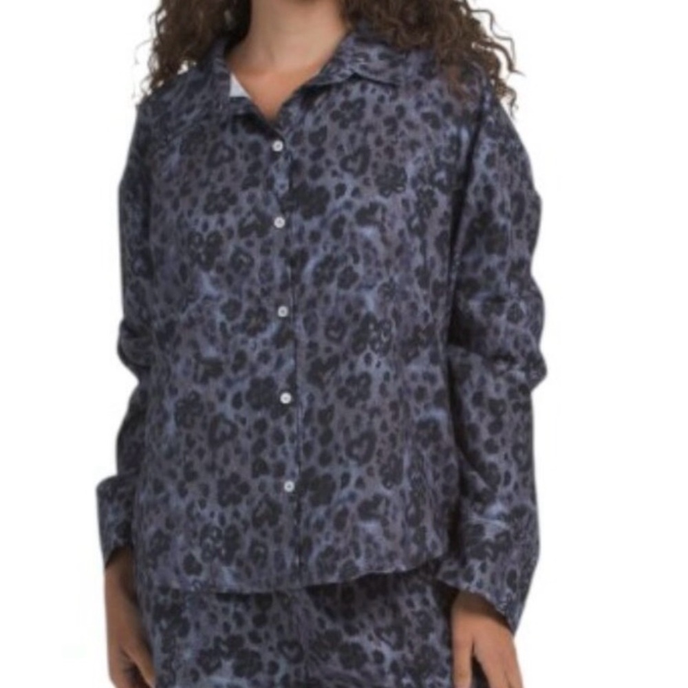 Free People Intimately Early Morning cotton pajama top in “Evening Combo”